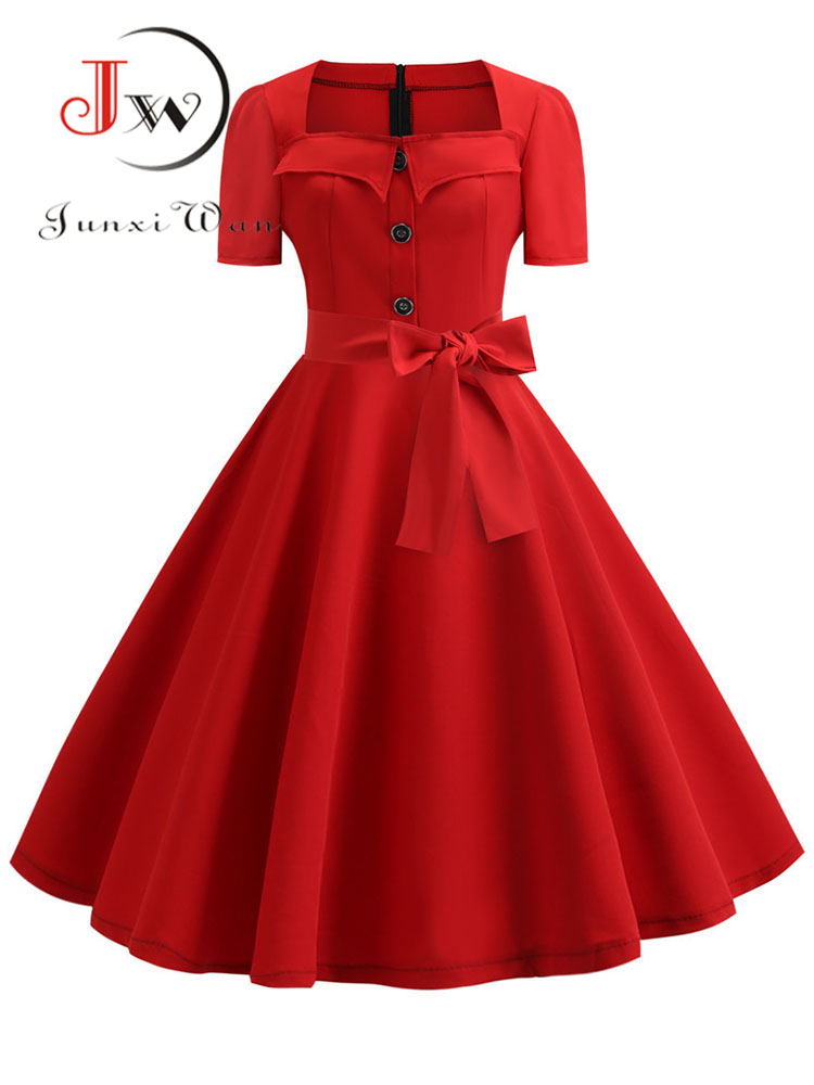 Phụ Nữ Mùa Hè Sang Trọng Retro - đánh giá và giá Women'S Red Formal Wear