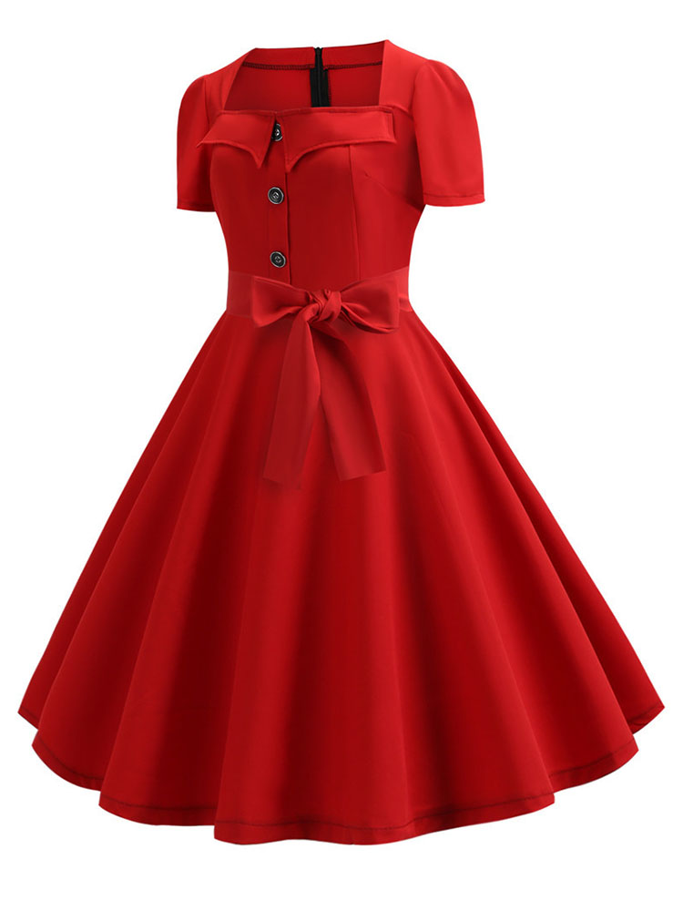 Phụ Nữ Mùa Hè Sang Trọng Retro - đánh giá và giá Women'S Red Formal Wear