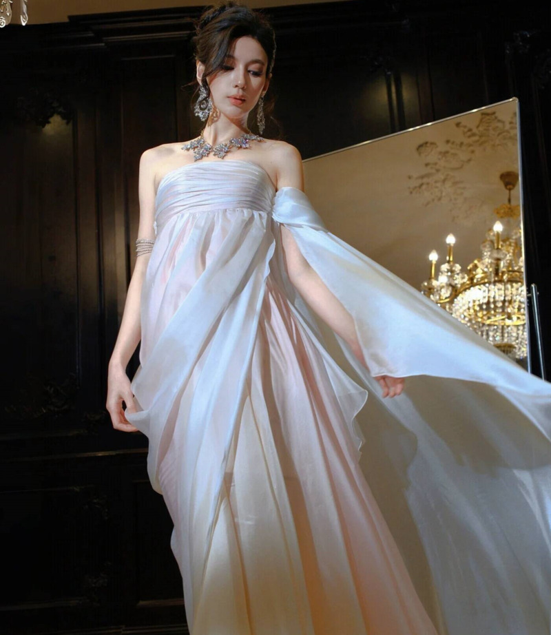 Strapless Flowy Chiffon Evenin - đánh giá và giá Formal Dress