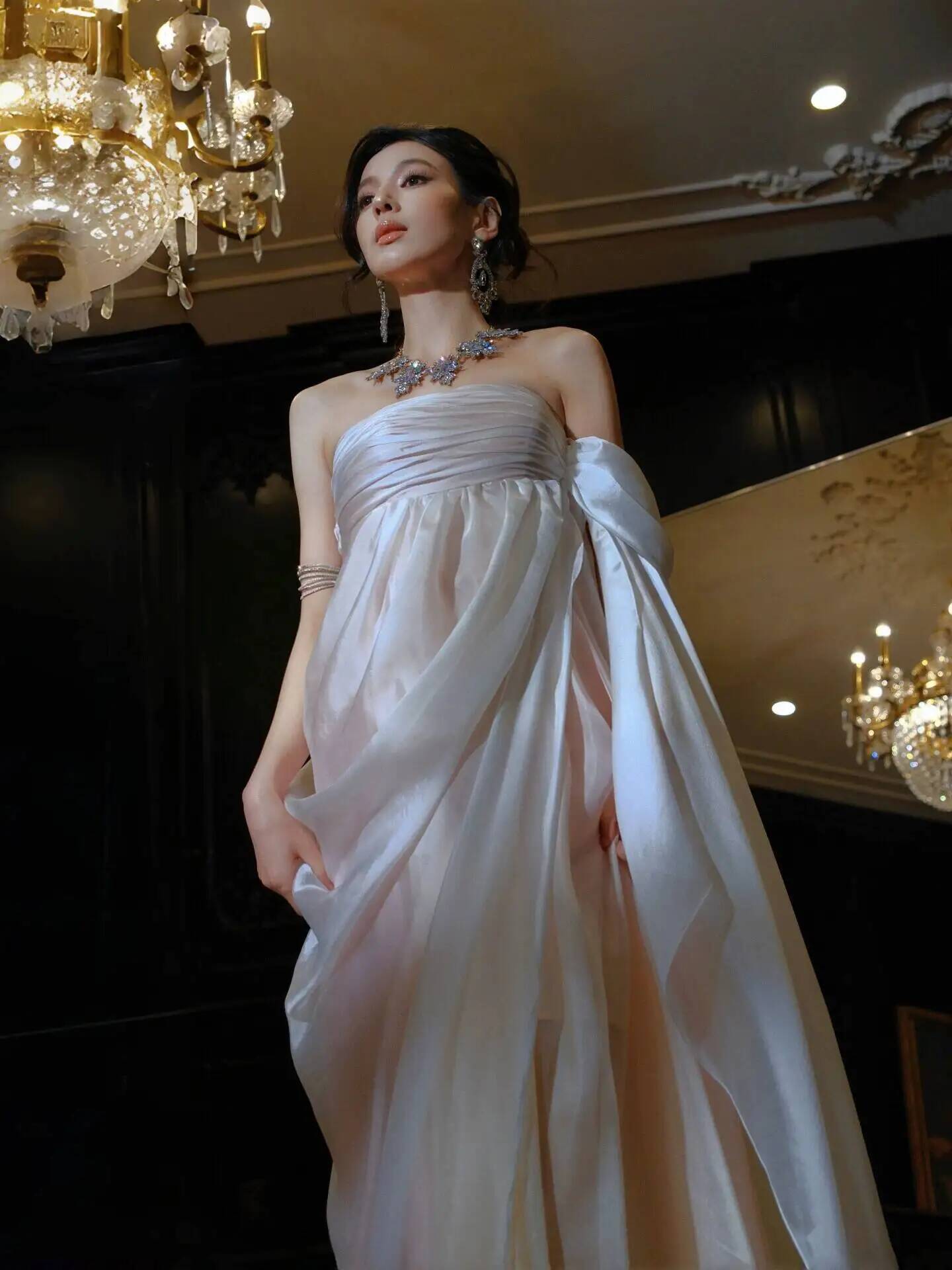 Strapless Flowy Chiffon Evenin - đánh giá và giá Formal Dress