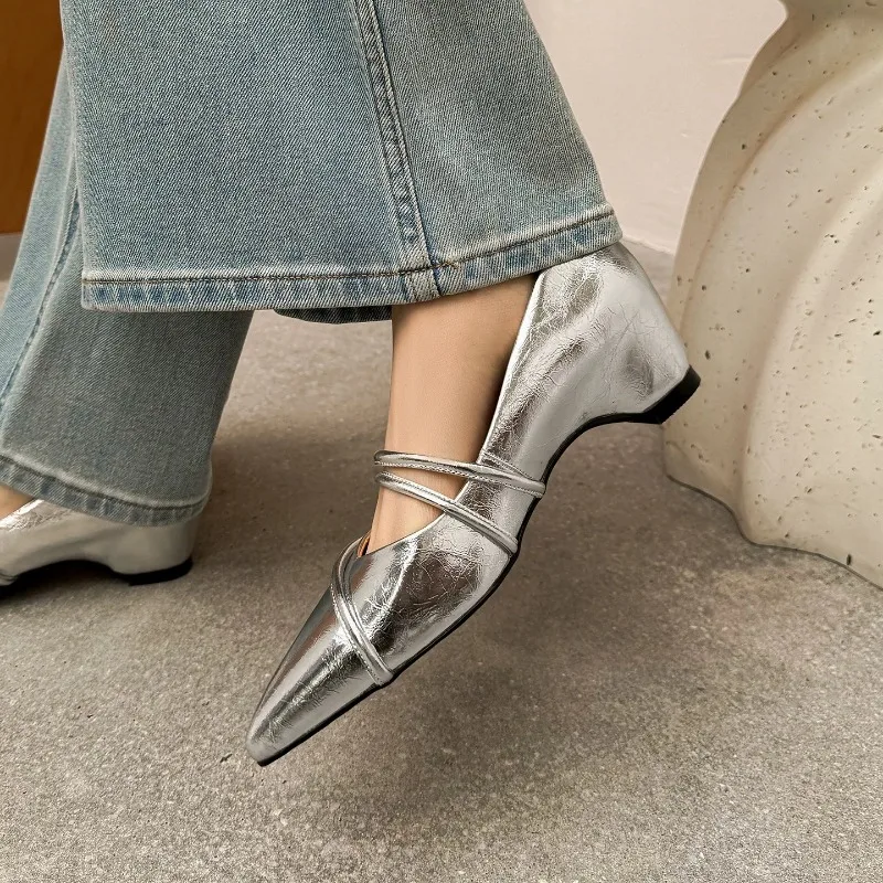 Silver leather high-heeled sho - đánh giá và giá Womens Heels