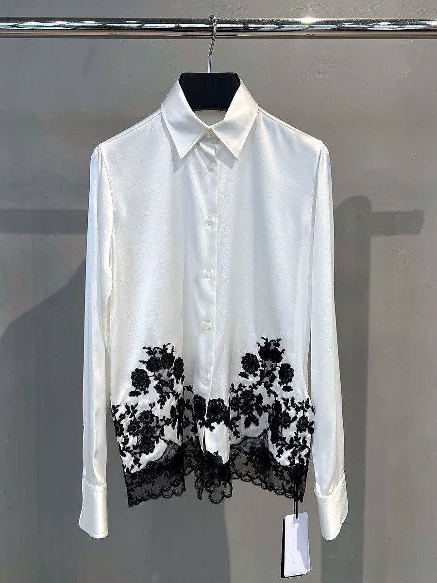 High Quality Silk Satin Women' - đánh giá và giá Silk Blouse