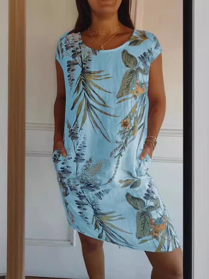 Women Summer Cotton Linen Dres - đánh giá và giá Midi Dress