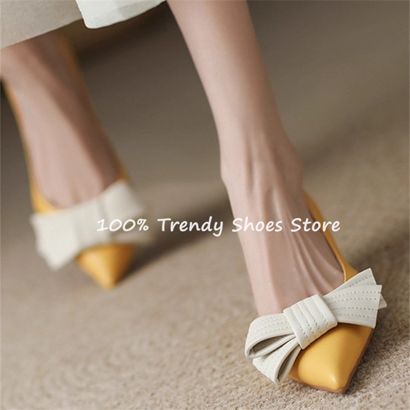 Butterfly Knot Decor Women Sli - đánh giá và giá Womens Heels